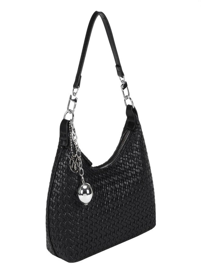 MONROW Stylish And Trendy Regularwear Crossbody And Shoulder Black Bag with Two Handle and Detachable Sling Strap for Women - Image 2